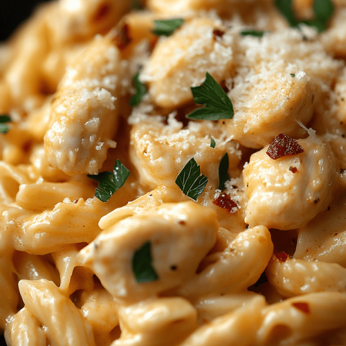 Parmesan Garlic Sauce Chicken Pasta