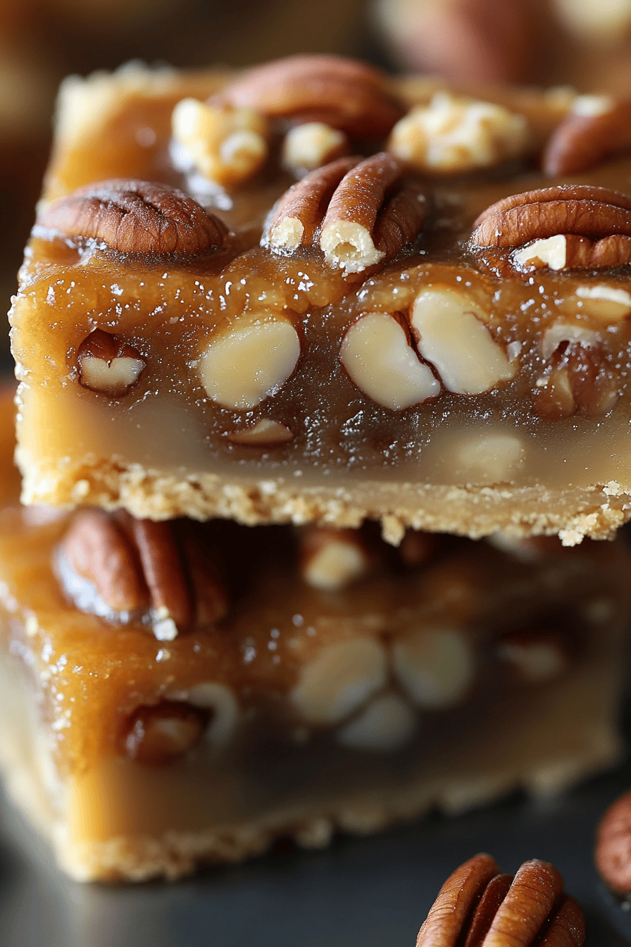 Pecan Pie Bars ingredients organized and measured on kitchen counter