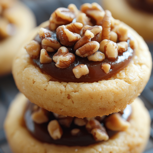Pecan Pie Thumbprint Cookies
