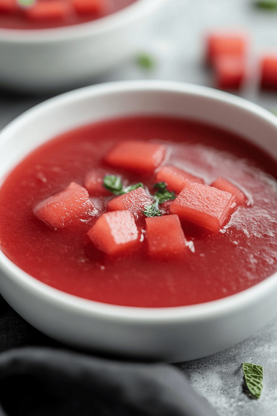 Rhubarb Sauce Recipe final dish beautifully presented and ready to serve