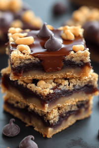 Salted Caramel Chocolate Chip Cookie Bars