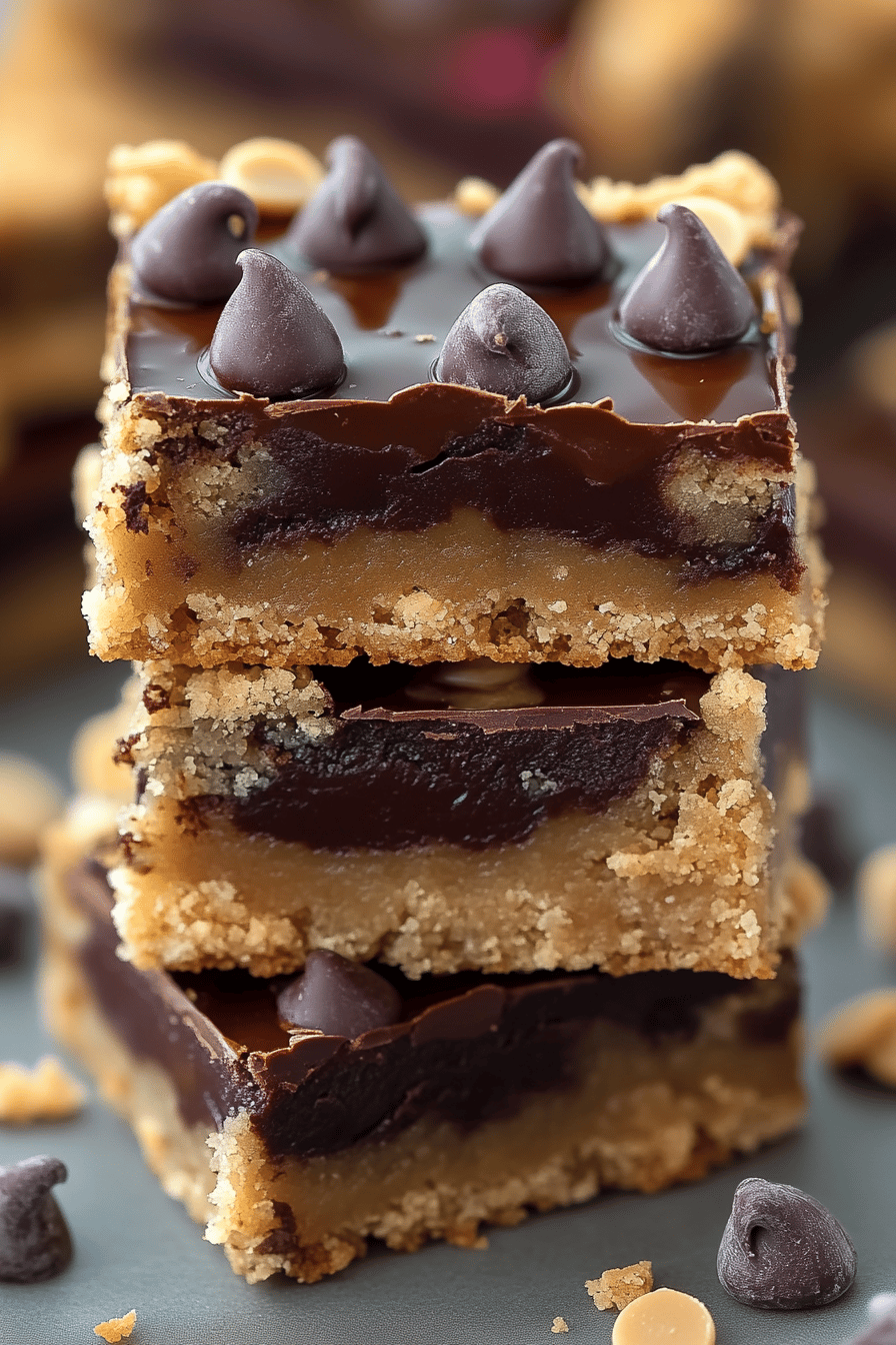 Salted Caramel Chocolate Chip Cookie Bars final dish beautifully presented and ready to serve