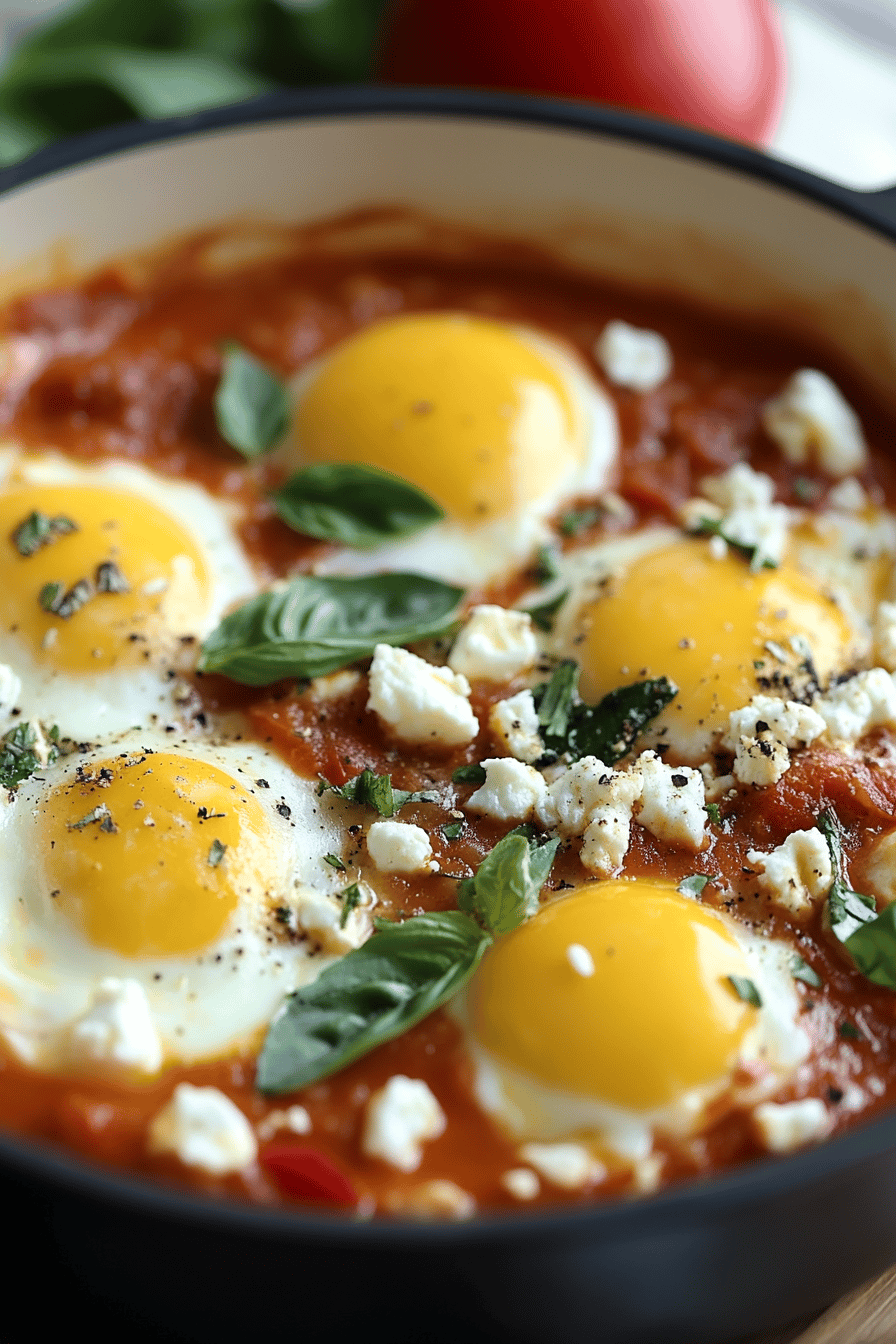 Shakshuka Recipe final dish beautifully presented and ready to serve