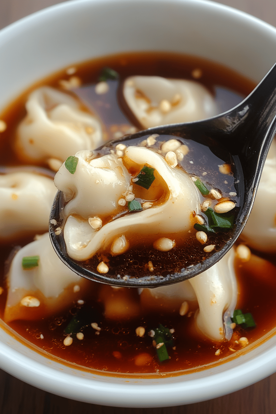 Spicy Wonton Recipe final dish beautifully presented and ready to serve