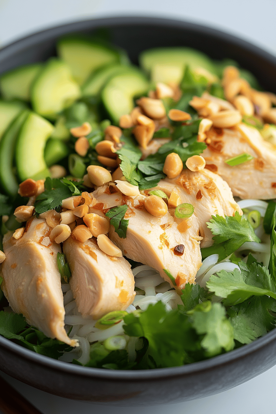 Vietnamese Chicken Salad Recipe final dish beautifully presented and ready to serve