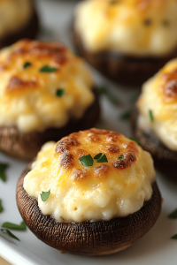 White Cheddar Stuffed Mushrooms