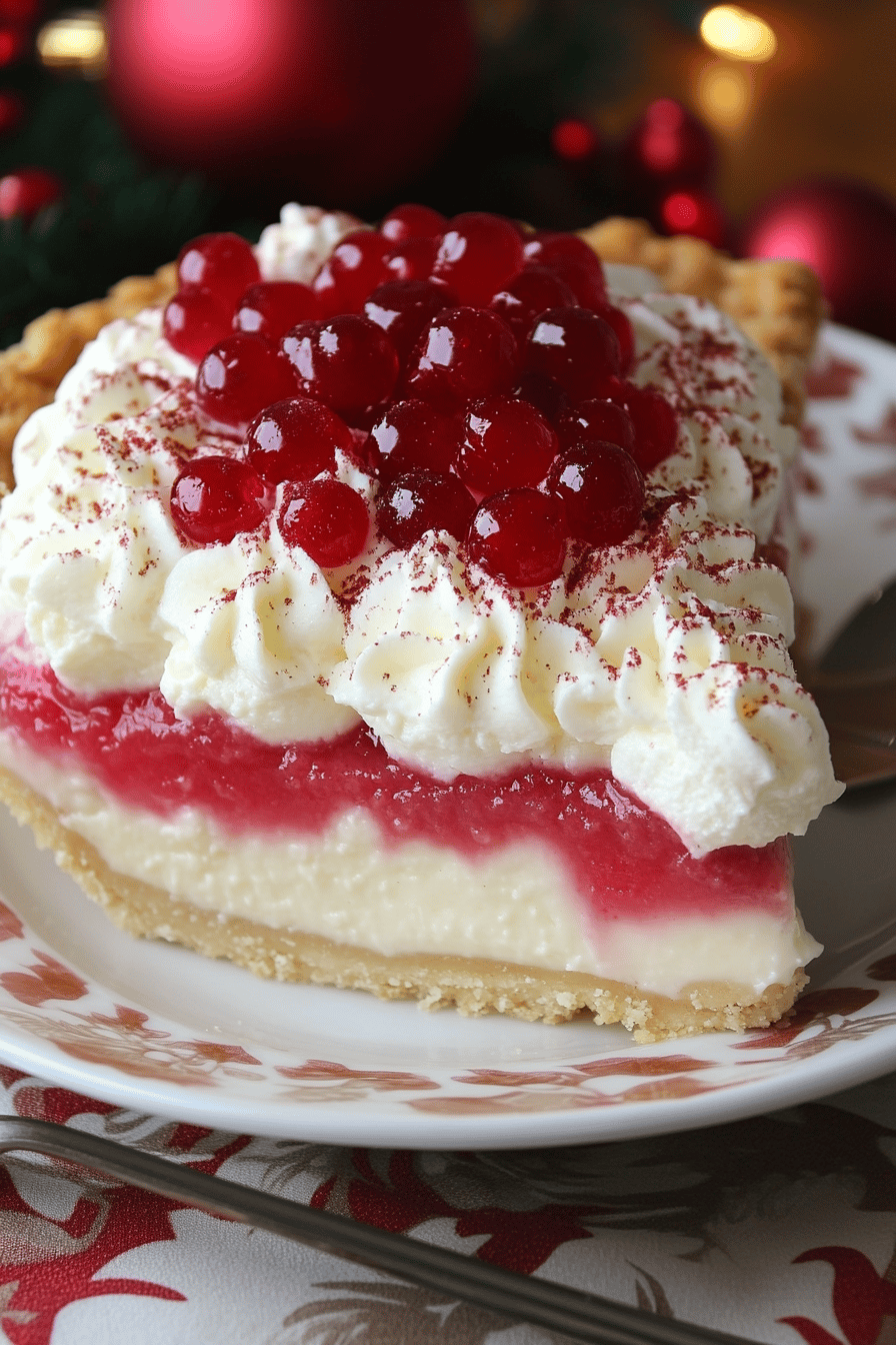 White Christmas Pie Recipe final dish beautifully presented and ready to serve