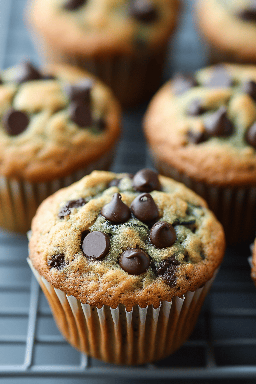 Zucchini Chocolate Chip Muffins ingredients organized and measured on kitchen counter