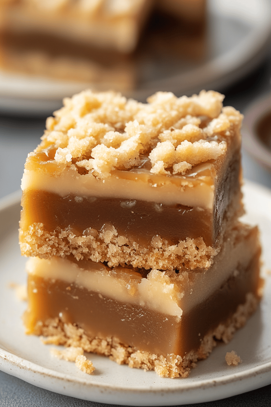 gluten-free caramel bars final dish beautifully presented and ready to serve