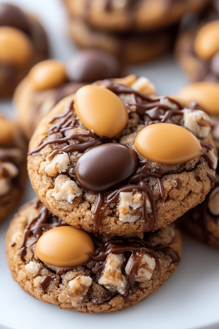 gluten-free turtle cookies final dish beautifully presented and ready to serve