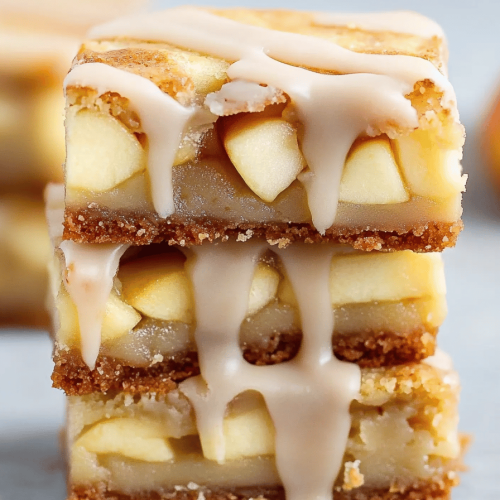 maple glazed apple blondies