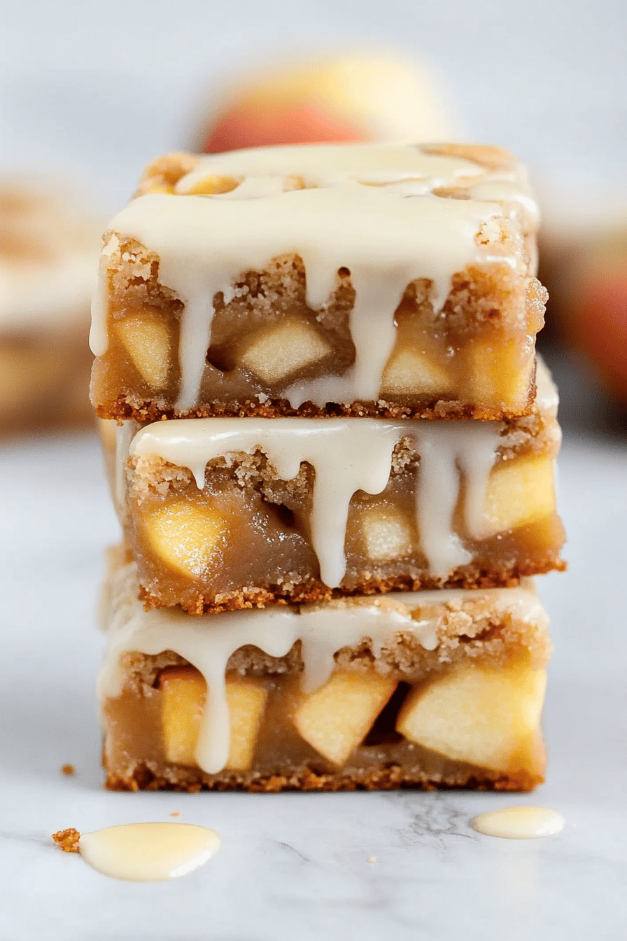maple glazed apple blondies final dish beautifully presented and ready to serve