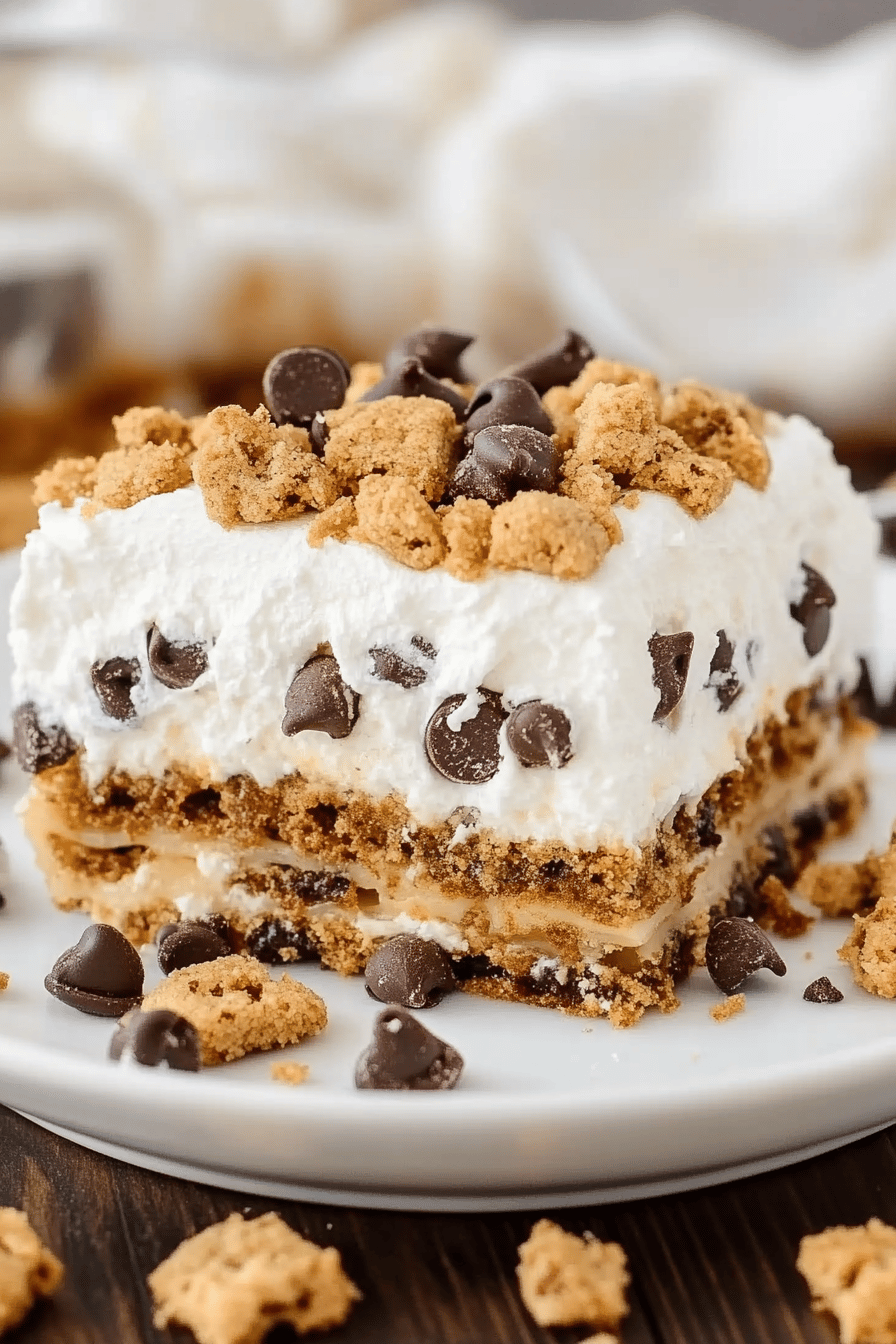 7-Layer Cookie Lasagna final dish beautifully presented and ready to serve