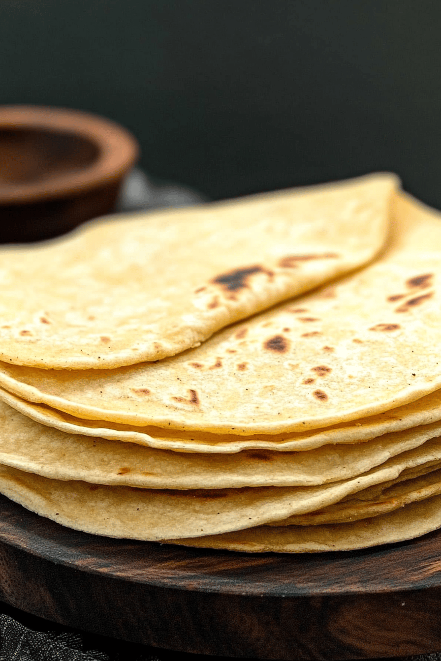 Almond Flour Tortillas ingredients organized and measured on kitchen counter