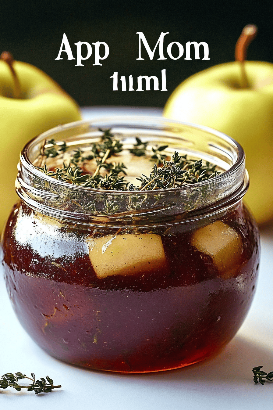 Apple Thyme Jam ingredients organized and measured on kitchen counter