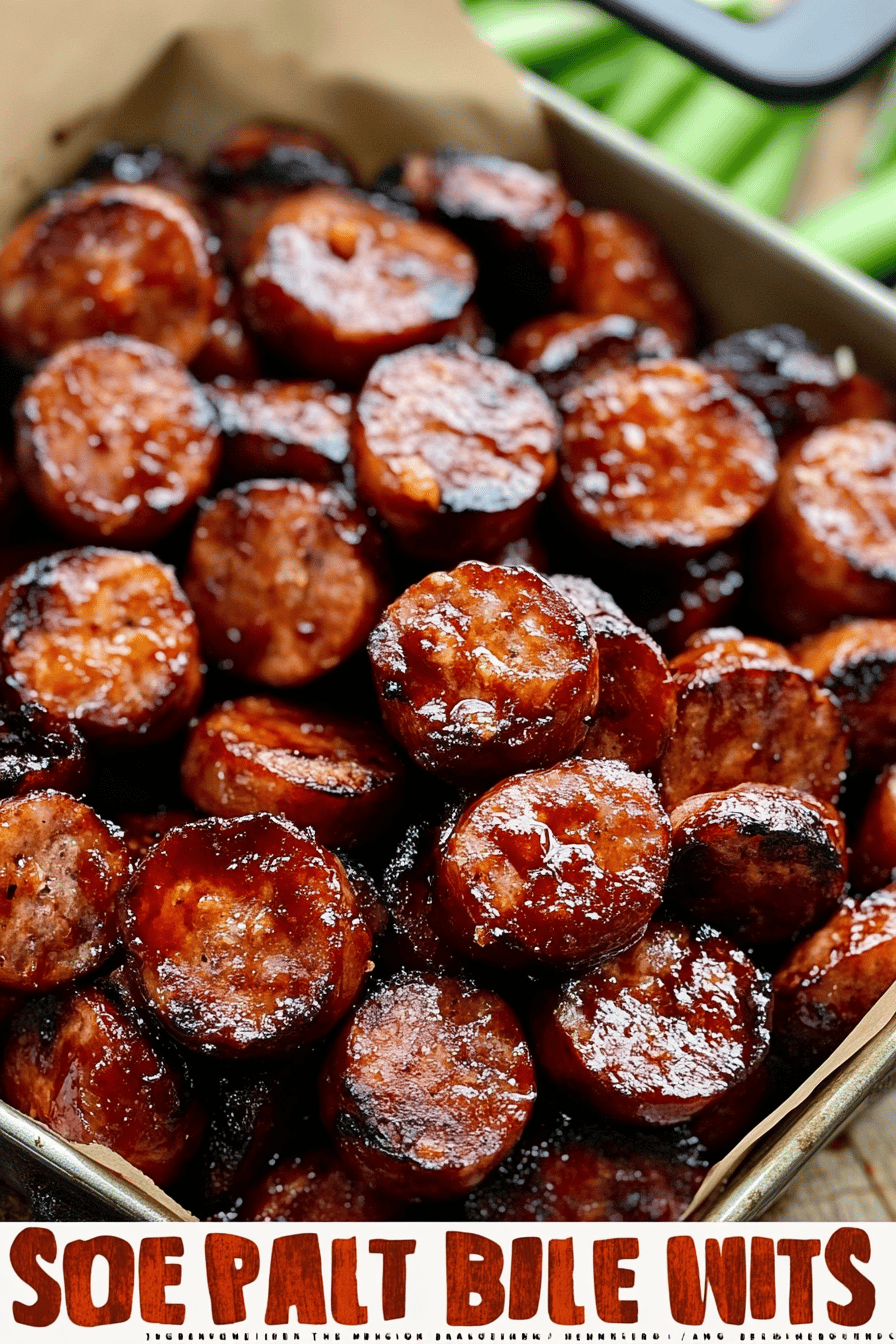 BBQ Sausage Bites final dish beautifully presented and ready to serve