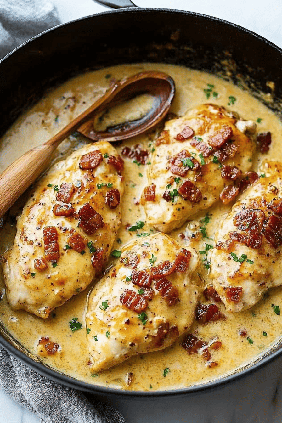Bacon Chicken Recipe final dish beautifully presented and ready to serve