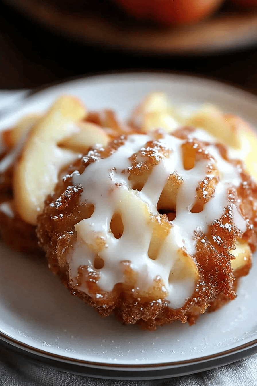 Baked Apple Fritters final dish beautifully presented and ready to serve