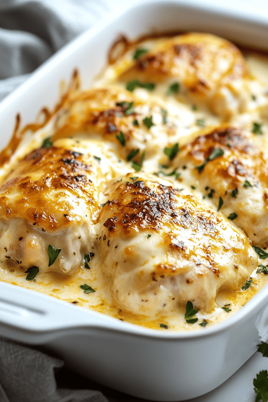Baked Cream Cheese Chicken Recipe final dish beautifully presented and ready to serve