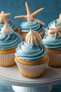 Beach-Themed Cupcakes