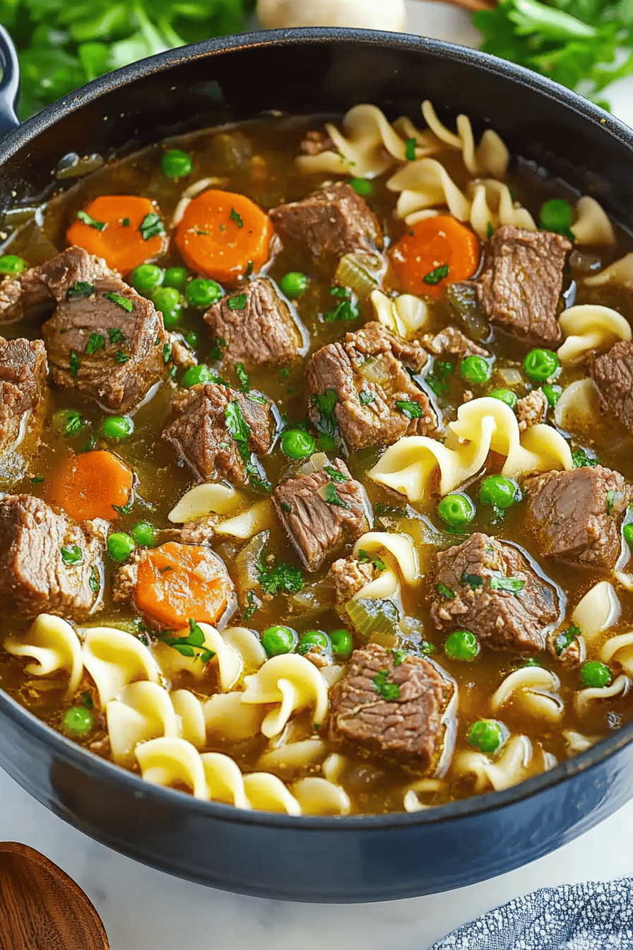 Beef Noodle Soup Recipe final dish beautifully presented and ready to serve