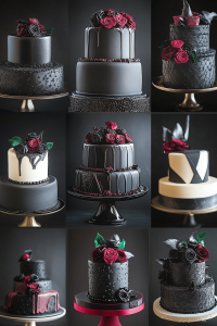 Black Birthday Cake Aesthetic