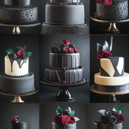 Black Birthday Cake Aesthetic