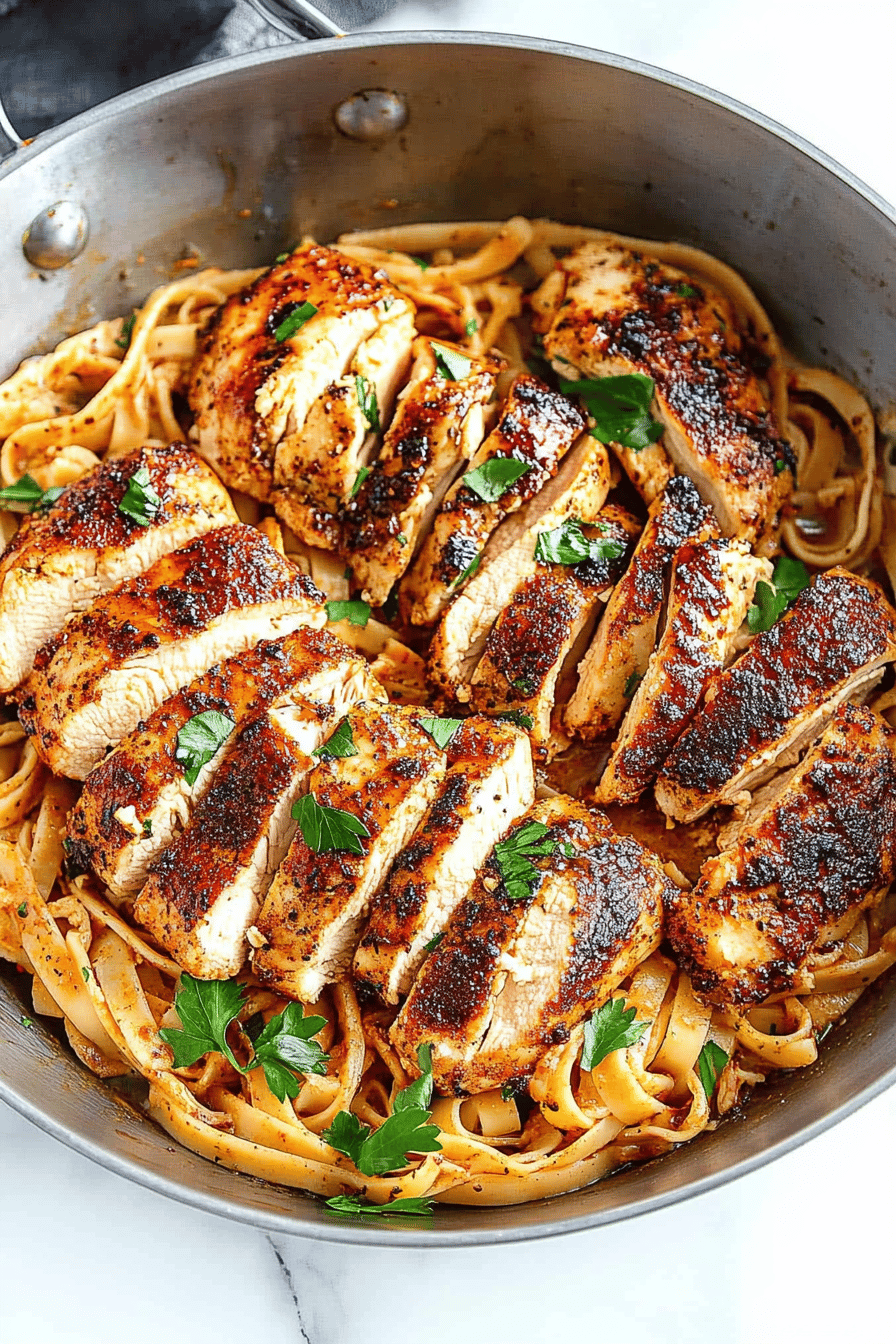Blackened Chicken Recipe final dish beautifully presented and ready to serve