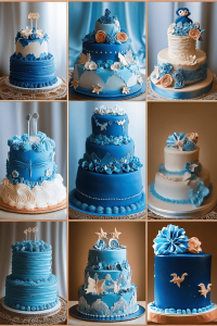 Blue Birthday Cakes