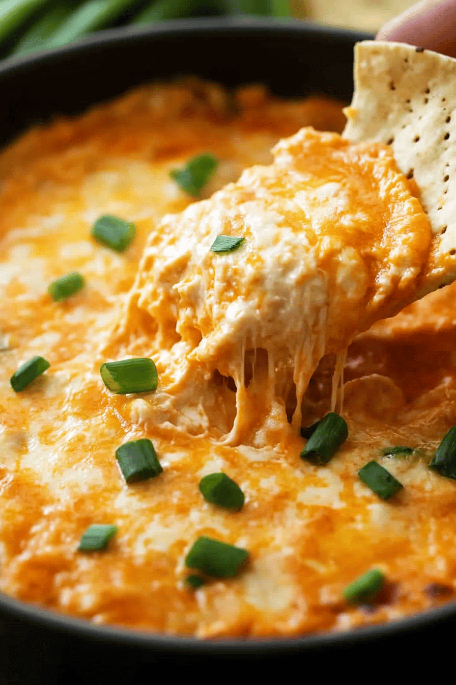 Buffalo Chicken Dip Recipe final dish beautifully presented and ready to serve