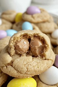 Cadbury Egg Kiss Cookies