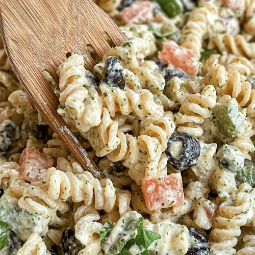 Caesar Pesto Pasta Salad