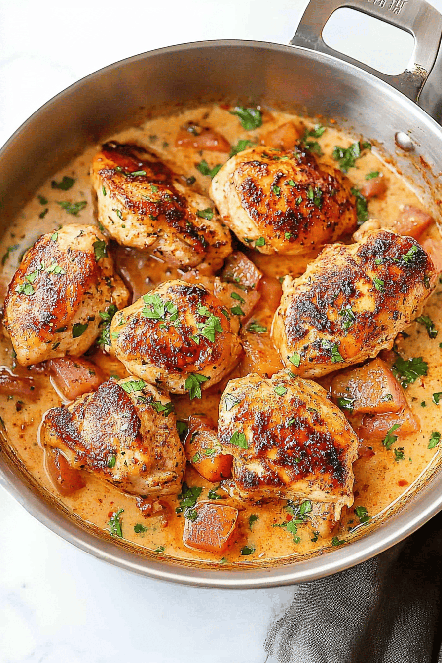 Cajun Chicken Recipe ingredients organized and measured on kitchen counter
