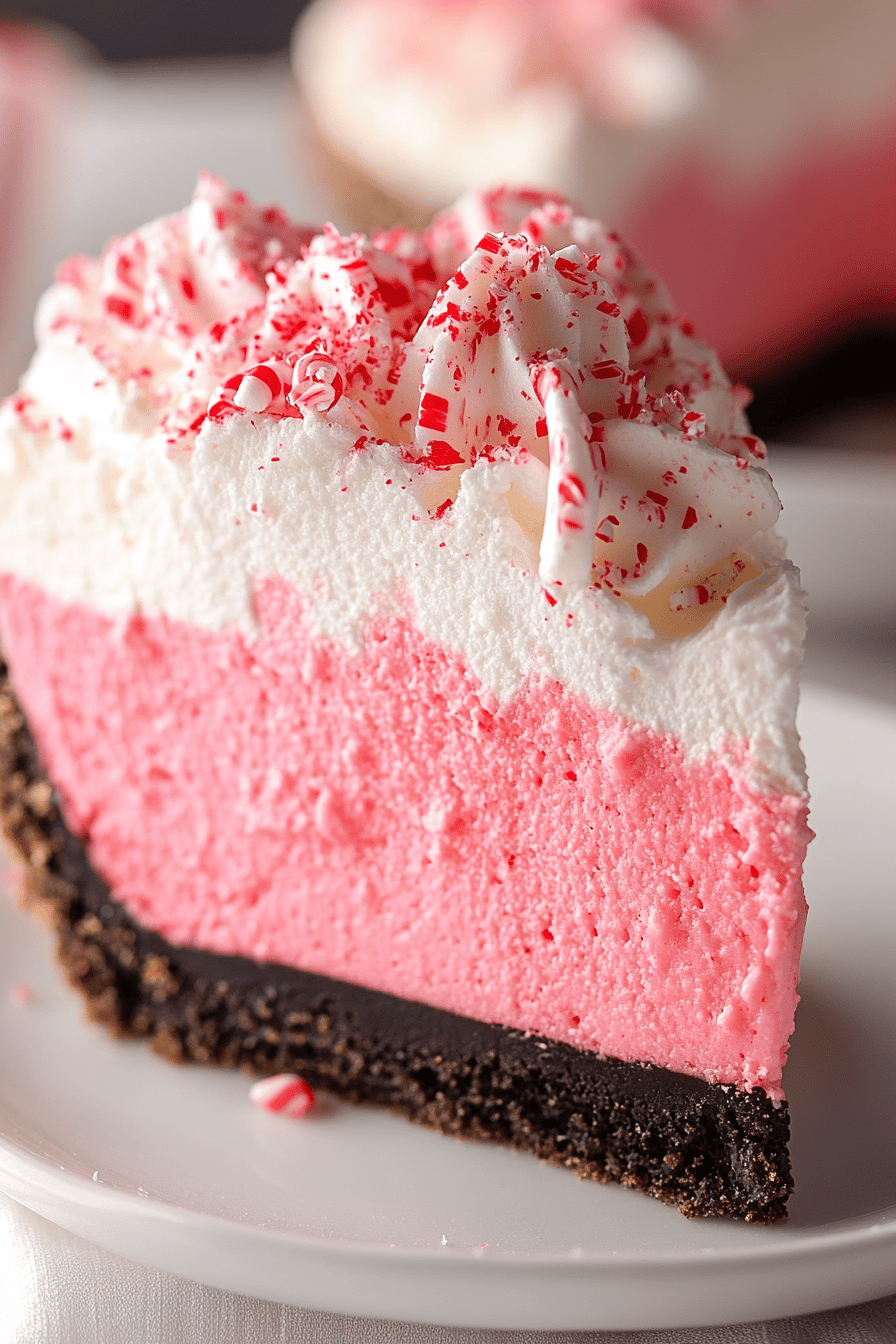 Candy Cane Pie Recipe ingredients organized and measured on kitchen counter