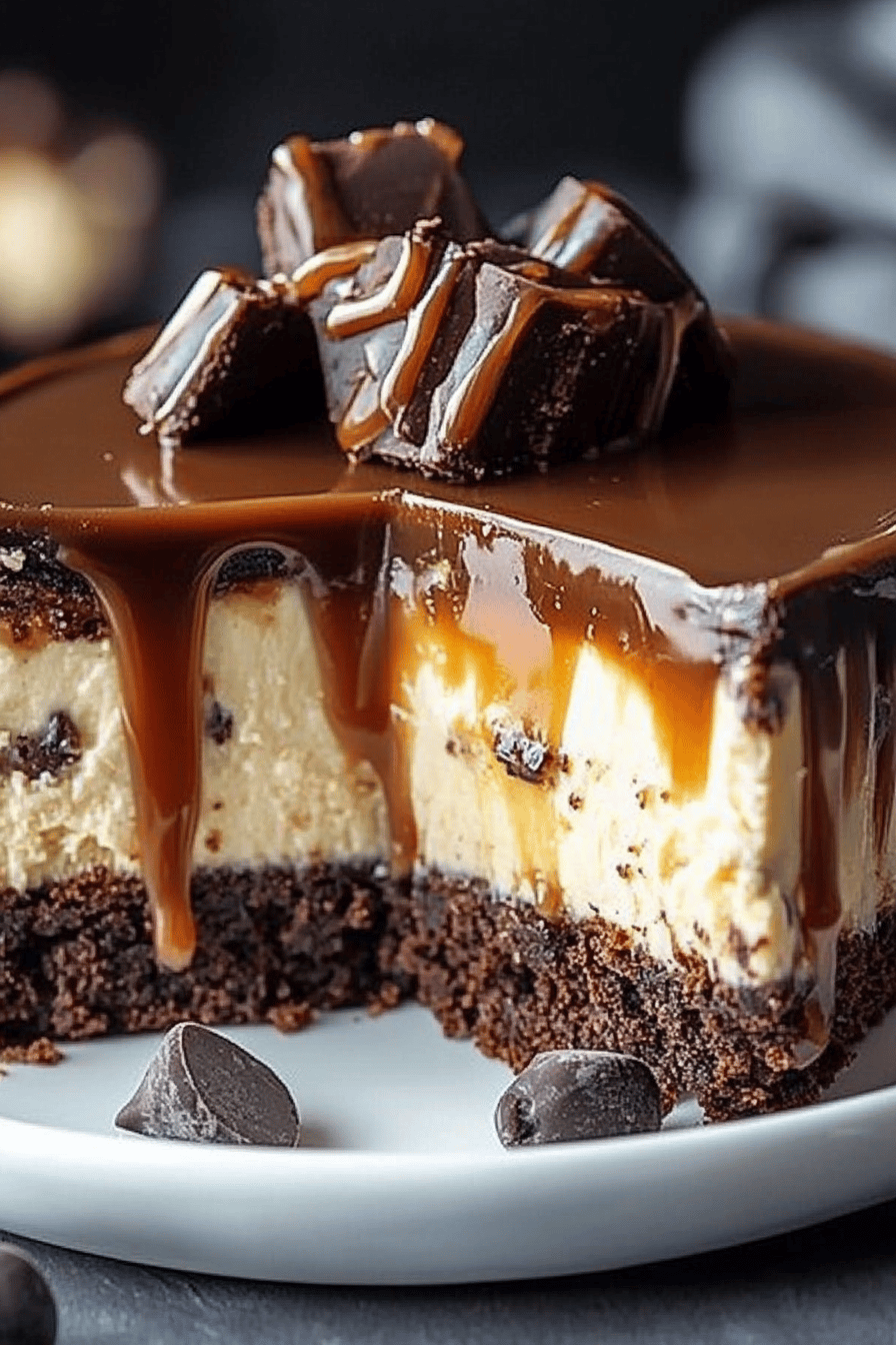 Caramel Brownie Cheesecake ingredients organized and measured on kitchen counter