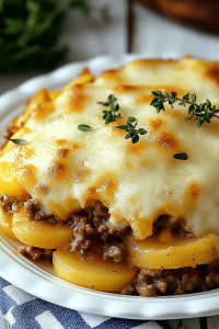 Cheesy Hamburger Potato Casserole