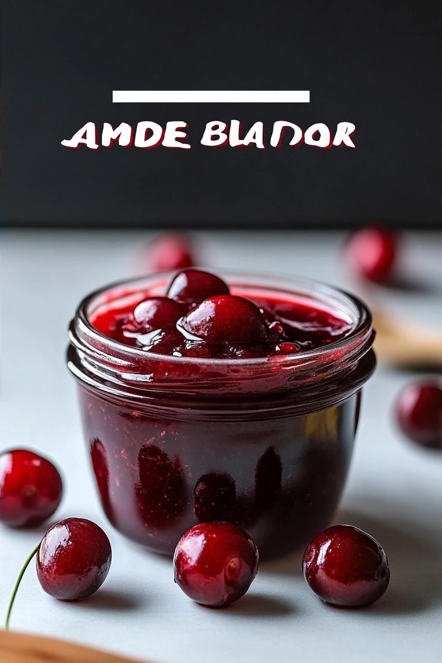Cherry Amaretto Jam Recipe final dish beautifully presented and ready to serve