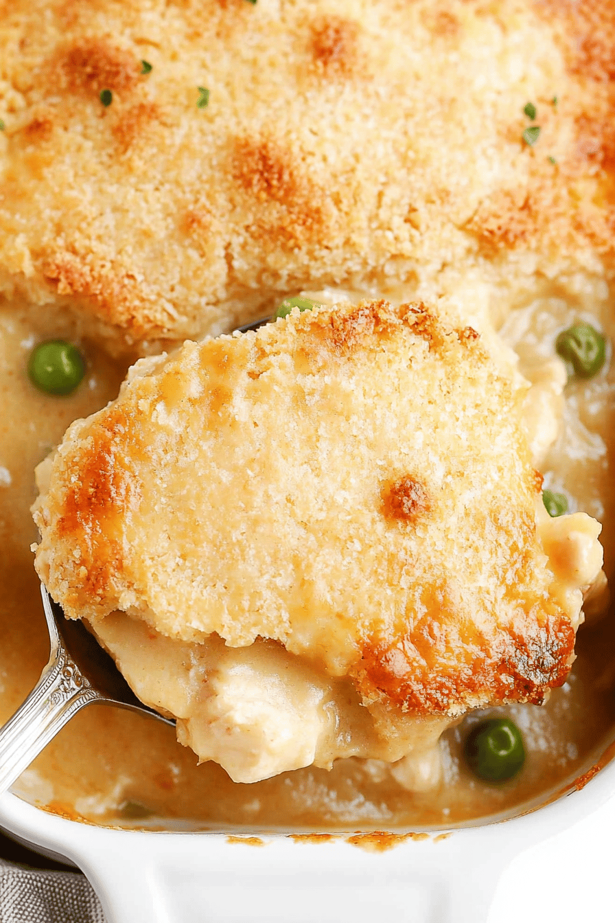 Chicken Cobbler Recipe final dish beautifully presented and ready to serve