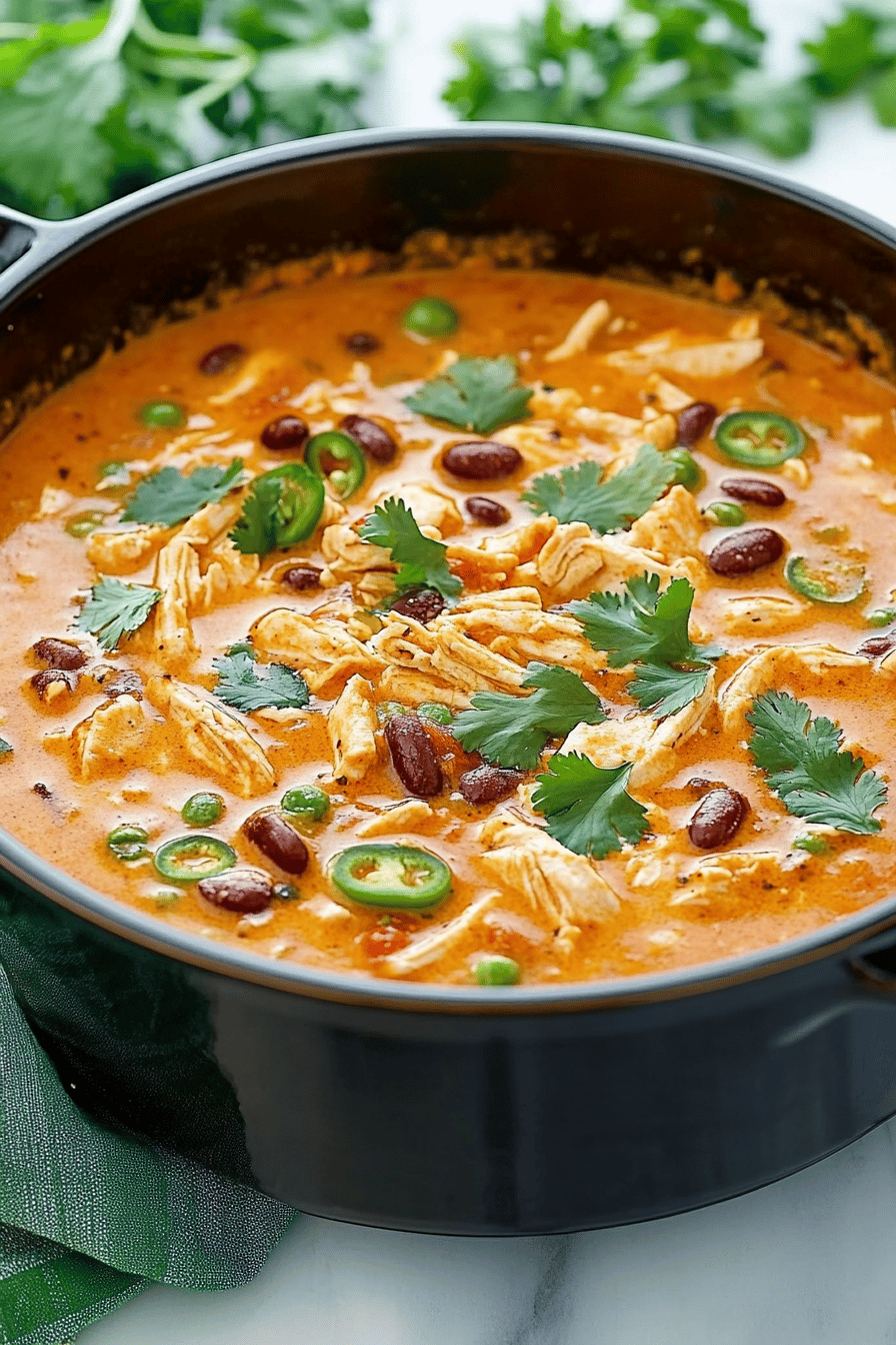 Chicken Enchilada Soup final dish beautifully presented and ready to serve