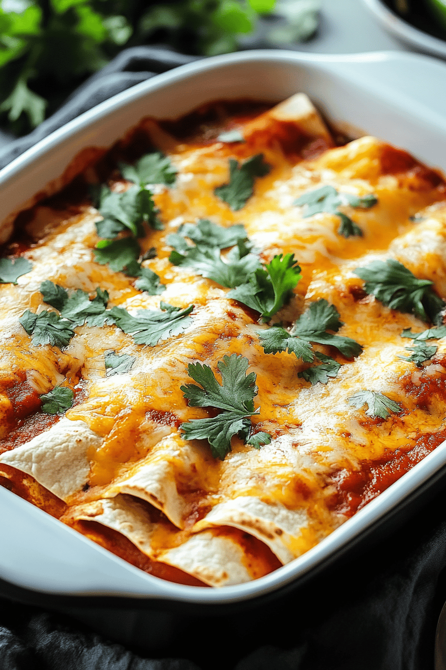 Chicken Enchiladas Recipe final dish beautifully presented and ready to serve