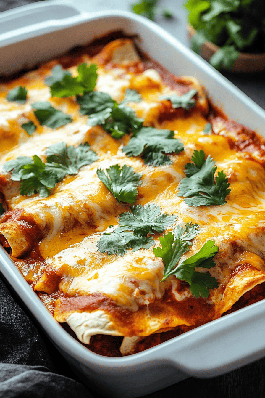 Chicken Enchiladas Recipe ingredients organized and measured on kitchen counter