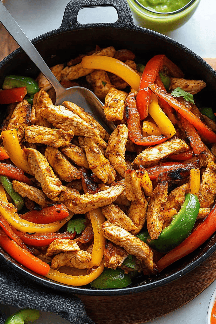 Chicken Fajitas Tips final dish beautifully presented and ready to serve