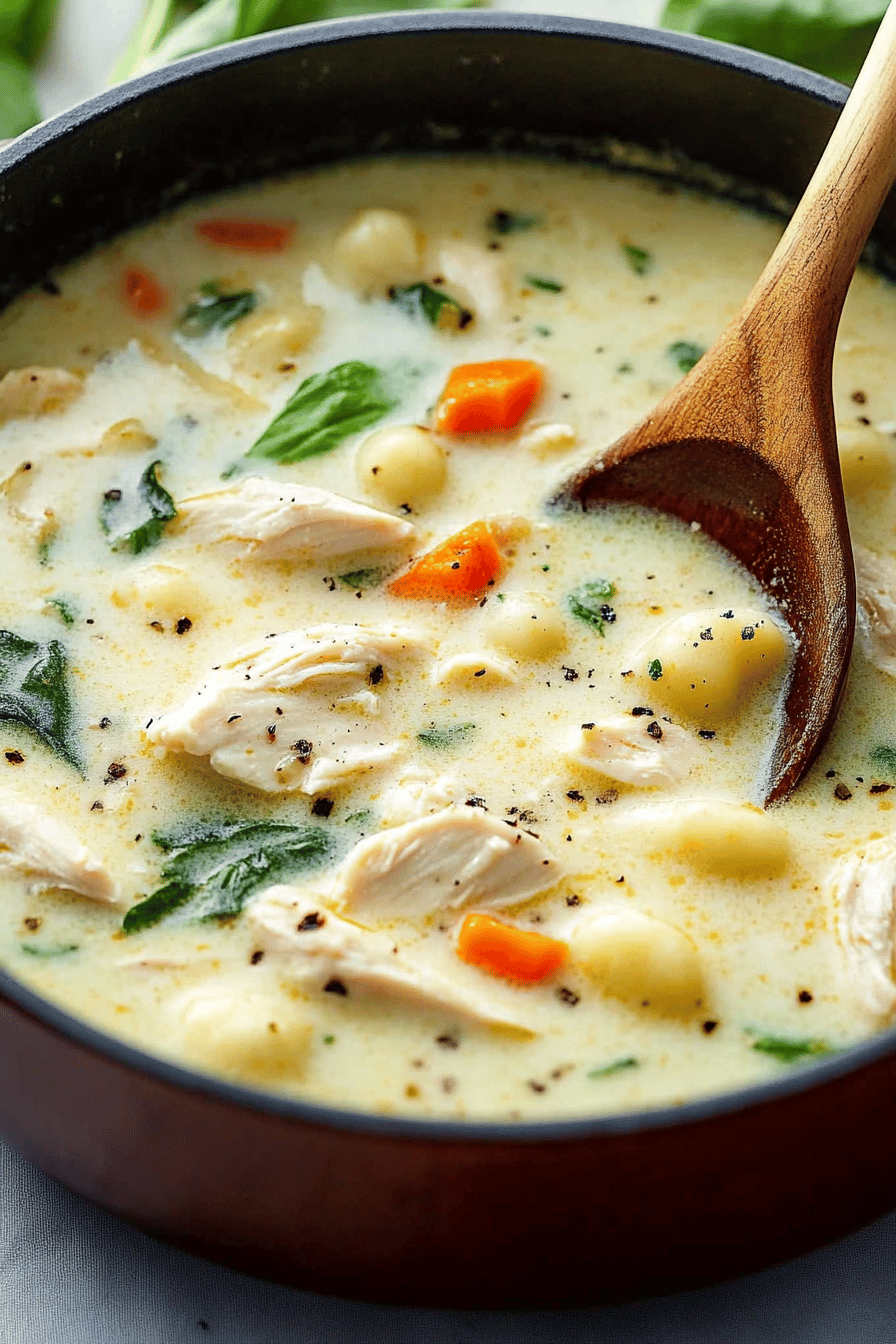 Chicken Gnocchi Soup ingredients organized and measured on kitchen counter