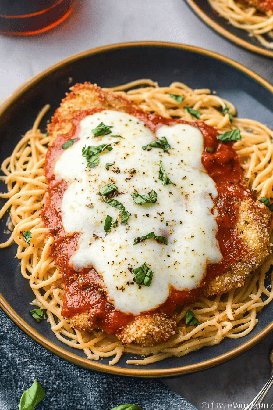 Chicken Parmesan Recipe final dish beautifully presented and ready to serve