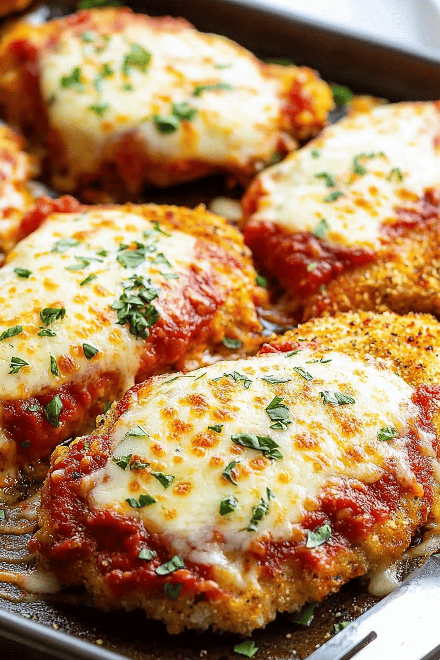 Chicken Parmesan Secrets ingredients organized and measured on kitchen counter