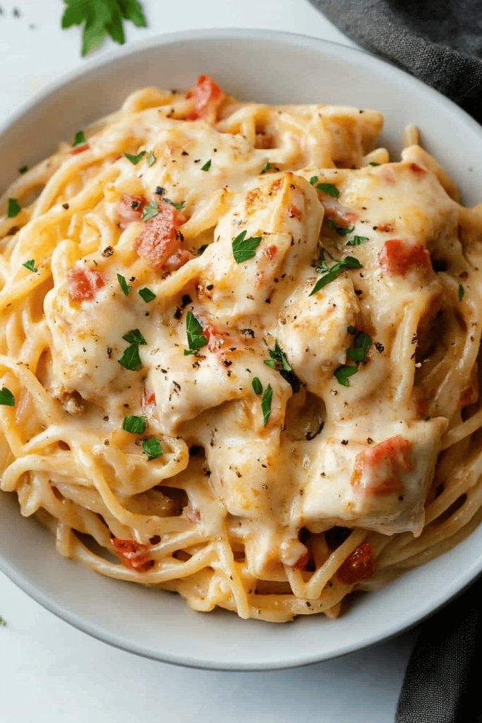 Chicken Spaghetti Tips