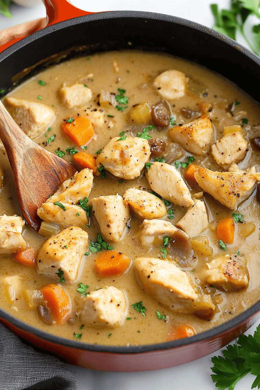 Chicken Stew Recipe final dish beautifully presented and ready to serve