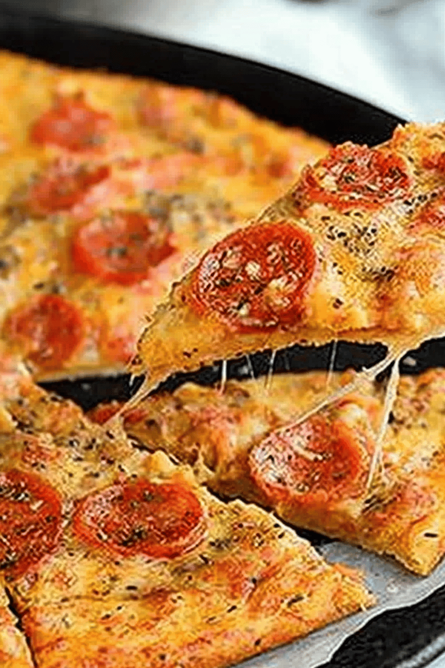 Chickpea Crust Pizza final dish beautifully presented and ready to serve