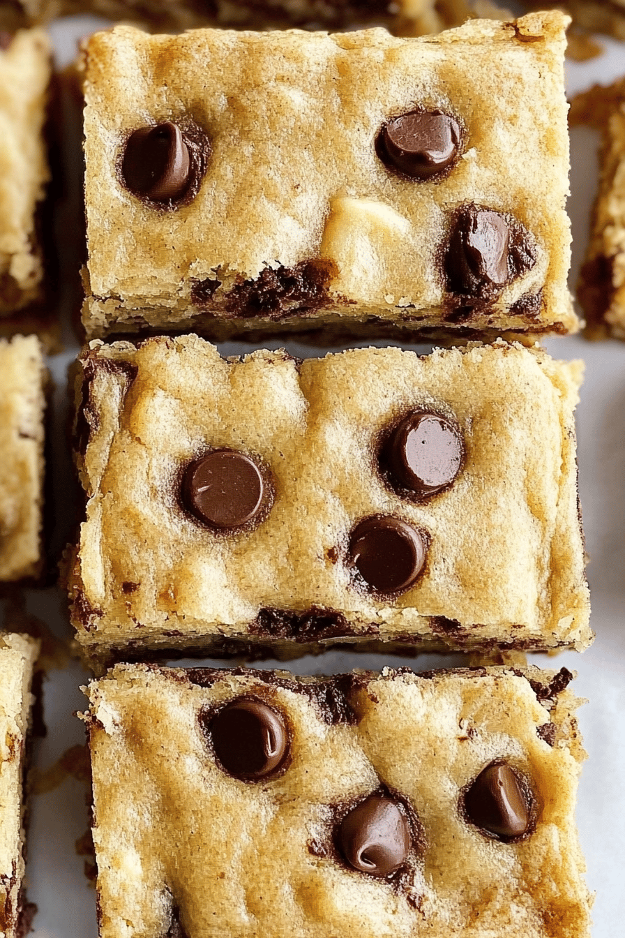 Chocolate Chip Banana Yogurt Bars final dish beautifully presented and ready to serve