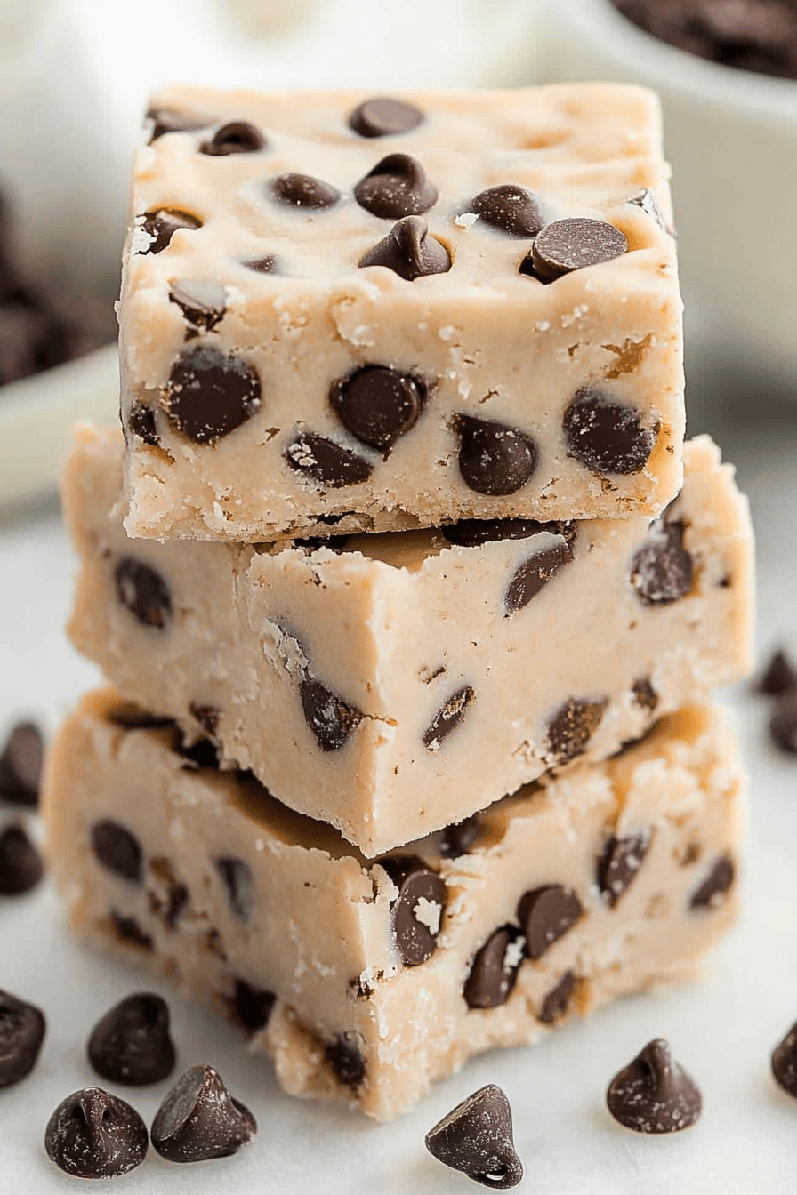 Chocolate Chip Cookie Dough Fudge ingredients organized and measured on kitchen counter